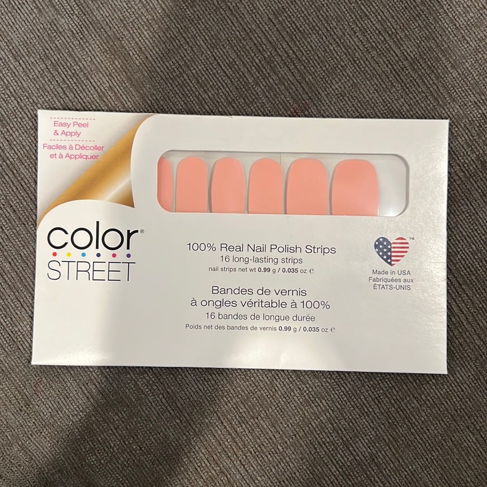 Color sheet mail polish strips